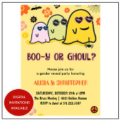 Booy of Ghoul Groovy Ghost Halloween Geslacht onth Kaart