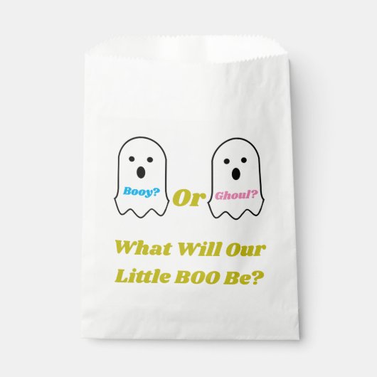 Booy of Ghoul Halloween Ghost Gender onthullen Bedankzakje (Voorkant)
