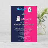 Booy of Ghoul Halloween Ghost Gender onthullen Kaart (Staand voorkant)