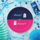 Booy of Ghoul Halloween Ghost Gender onthullen Papieren Bordje (Feest)