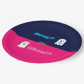 Booy of Ghoul Halloween Ghost Gender onthullen Papieren Bordje (Gekanteld)