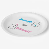 Booy of Ghoul Halloween Ghost Gender onthullen Papieren Bordje (Gekanteld)