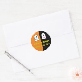 Booy of Ghoul Halloween Ghost Gender onthullen Ronde Sticker