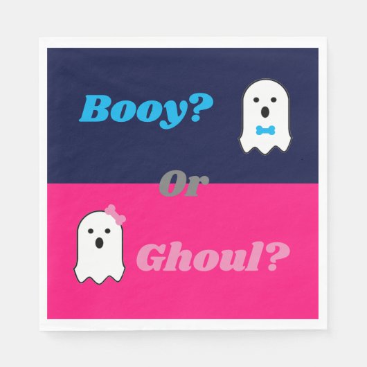 Booy of Ghoul Halloween Ghost Gender onthullen Servet (Voorkant)