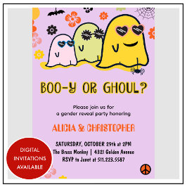 Booy of Ghoul Retro Ghost Halloween Geslacht onthu Kaart