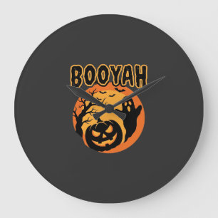 Booyah Halloween Geest Pompoen Ontwerp Grote Klok