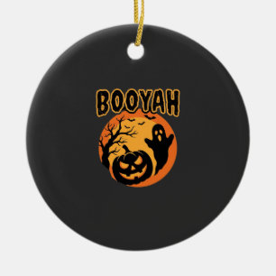 Booyah Halloween Geest Pompoen Ontwerp Keramisch Ornament
