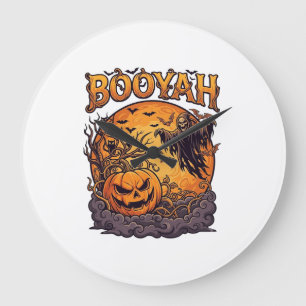 Booyah Halloween Pompoen Grim Reaper Oranje Maan_1 Grote Klok