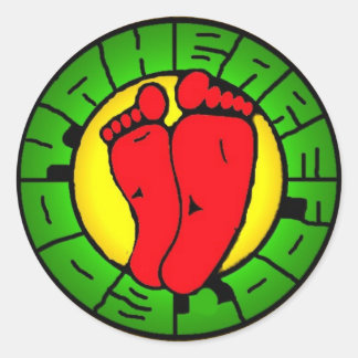Booyah_logo_rasta Ronde Sticker