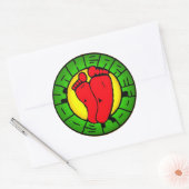 Booyah_logo_rasta Ronde Sticker (Envelop)