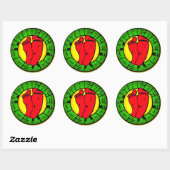 Booyah_logo_rasta Ronde Sticker (Vel)