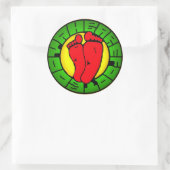 Booyah_logo_rasta Ronde Sticker (Tas)