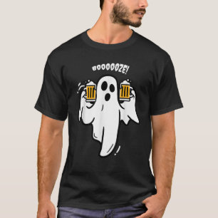 Booze Boo Geest Drinkt Bier Kostuum Eenvoudig Hall T-shirt