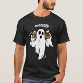 Booze Boo Ghost Drinking Beer Costume Easy Hallowe T-shirt (Voorkant)