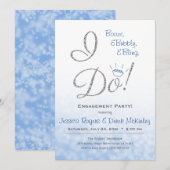 Booze, bubbels en bling, ik doe een blauwe milieup kaart (Voorkant / Achterkant)