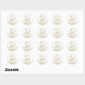 Booze, Bubbly & Bling, ik doe een gouden verloving Ronde Sticker (Vel)