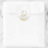 Booze, Bubbly & Bling, ik doe een gouden verloving Ronde Sticker (Tas)