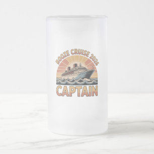 Booze Cruise 2026 De Kapitein Funny Matching   Matglas Bierpul