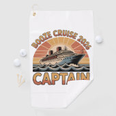 Booze Cruise 2026 The Captain Funny Matching   Golfhanddoek (Insitu)