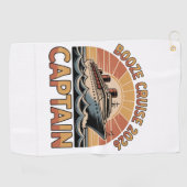 Booze Cruise 2026 The Captain Funny Matching   Golfhanddoek (Horizontaal)