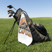 Booze Cruise 2026 The Captain Funny Matching   Golfhanddoek (Groen)