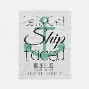 Booze Cruise, Bachelorette Weekend, gepersonalisee Fleece Deken