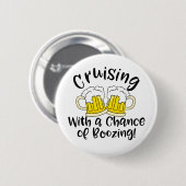 Booze Cruise Funny Drink partij Ronde Button 5,7 Cm (Voorkant /achterkant)