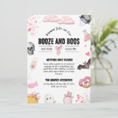 Booze en Boos Party Kaart (Staand voorkant)