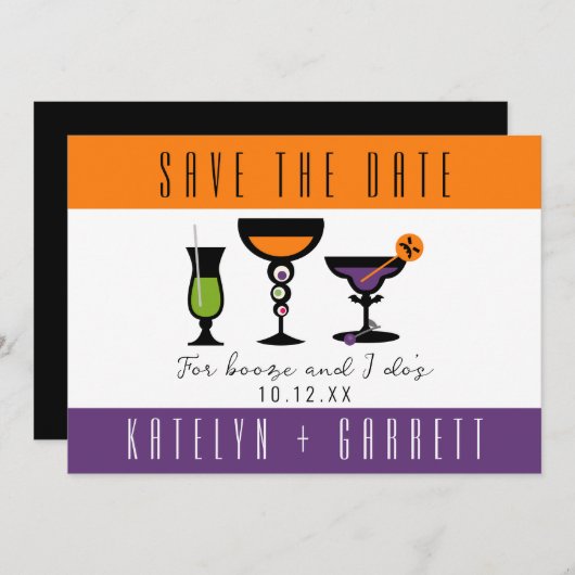 Booze en ik heb de Kaart Datum opgeslagen (Voorkant / Achterkant)