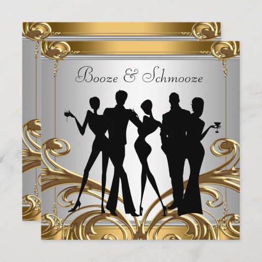 Booze en Schmooze Kaart (Voorkant / Achterkant)