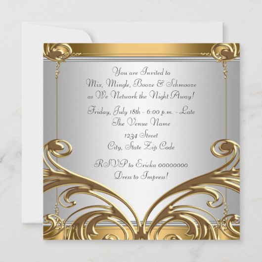 Booze en Schmooze Kaart (Achterkant)