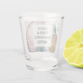 Booze eten en slechte danspasjes shot glas (Achterkant)