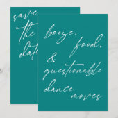 Booze, eten, & twijfelachtige dans beweegt Kaart (Voorkant / Achterkant)