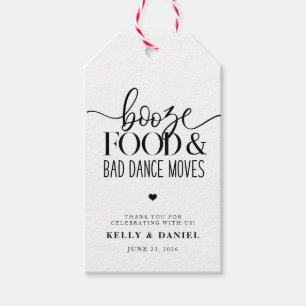 Booze Food and Bad Dance Moves Wedding Invitation Cadeaulabel