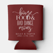 Booze Food and Bad Dance Moves Wedding Koelbox Blikjeskoeler (Achterkant)