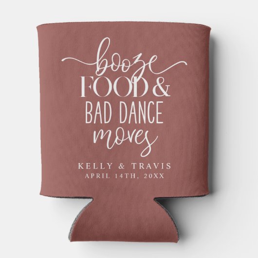 Booze Food and Bad Dance Moves Wedding Koelbox Blikjeskoeler (Achterkant)