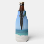 Booze Food Bad Dance Beach Trouwgunst Flesjeskoeler (Fles Achterkant)