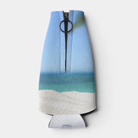 Booze Food Bad Dance Beach Trouwgunst Flesjeskoeler (Achterkant)