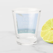 Booze Food Bad Dance Beach Trouwgunst Shot Glas (Achterkant)