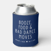 Booze Food Bad Dance Beach Wedding Favor Can Coole Blikjeskoeler (Blikje Voorkant)