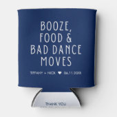 Booze Food Bad Dance Beach Wedding Favor Can Coole Blikjeskoeler (Voorkant)