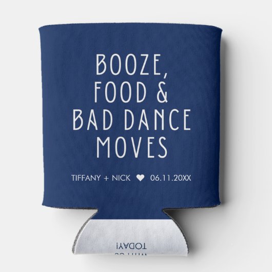 Booze Food Bad Dance Beach Wedding Favor Can Coole Blikjeskoeler (Achterkant)