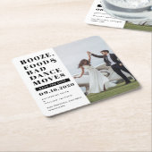 Booze Food Bad Dance Moves Bewaar de datumfoto Kartonnen Onderzetters (Schuin)