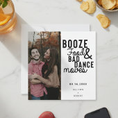 Booze Food & Bad Dance Moves Funny Date Foto Save The Date