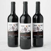 Booze Food Bad Dance Moves Gotische Bruiloft Skele Wijn Etiket (Flessen)