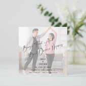 Booze Food Bad Dance Moves Photo Save the Date (Staand voorkant)