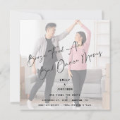 Booze Food Bad Dance Moves Photo Save the Date (Voorkant)