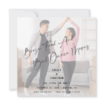 Booze Food Bad Dance Moves Photo Save the Date