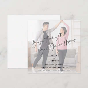 Booze Food Bad Dance Moves Photo Save the Date