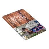 Booze, Food, Bad Dance Moves Rustic Save the Date Magneet (Rechterzijde)